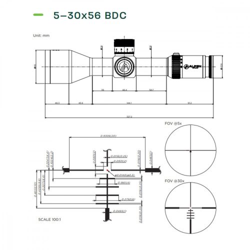 Alpen Optics Apex XP 5-30x56 BDC FFP világítópontos céltávcső
