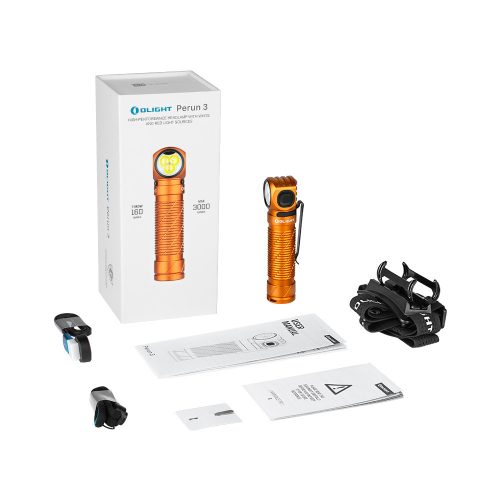 Olight Perun 3 narancs tölthető fejlámpa / zseblámpa