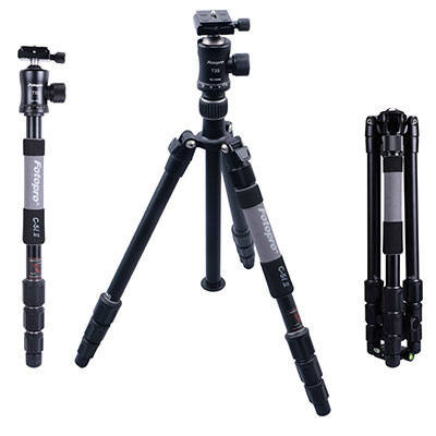 Rollei fotopro C5-i állvány + monopod + gömbfej + bélelt táska fekete