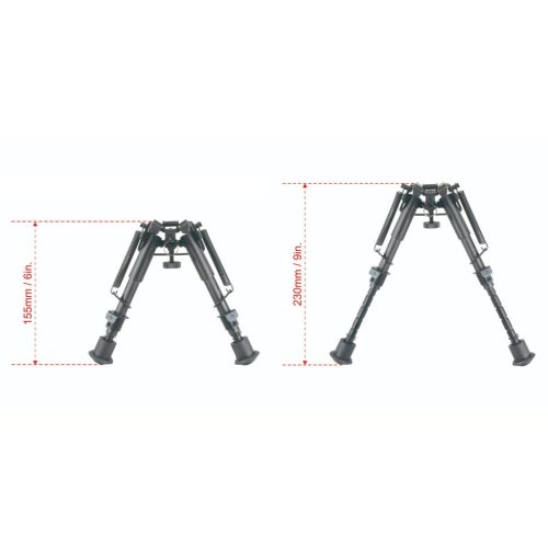 Vector Optics Carbon Fiber 6-9" Spring bipod