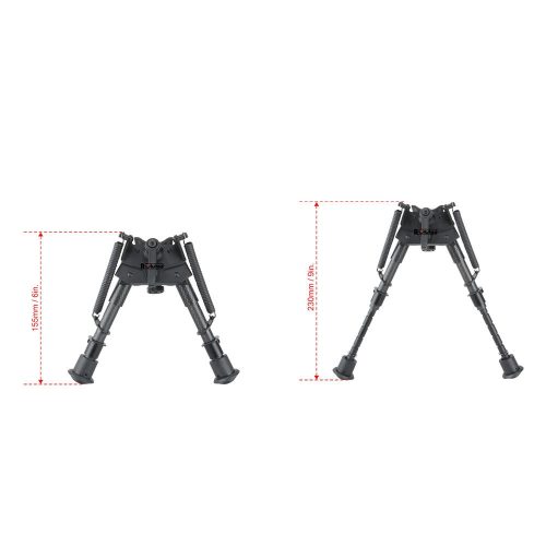 Vector Optics Carbon Fiber 6-9" Swivel Spring bipod
