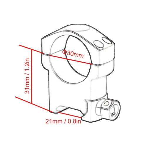 Vector Optics 30mm High Profile Scope Weaver gyűrűk