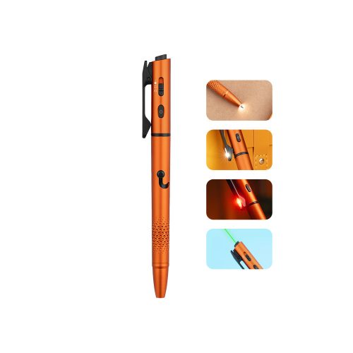 Olight O Pen 3 narancs golyóstoll Class 1 zöld lézerrel